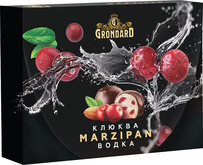  TM Grondard       (10186) Конфеты глазированные Марципановые Клюква и Водка, 98г  в Королёве