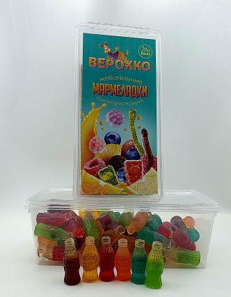 №2 Жевательный мармелад Бутылочки МИКС, 250г      в Королёве
