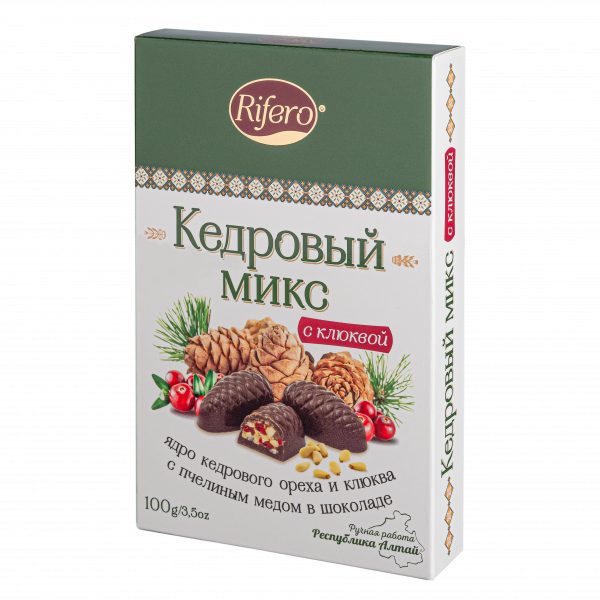 №1 Риф и ко Конфеты "Кедровый микс КЛЮКВА" 100г     в Королёве