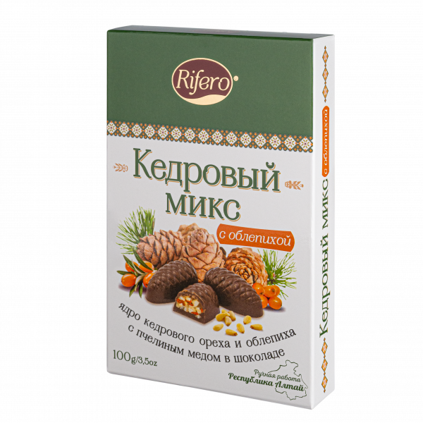 №1 Риф и ко Конфеты "Кедровый микс ОБЛЕПИХА" 100г      в Королёве