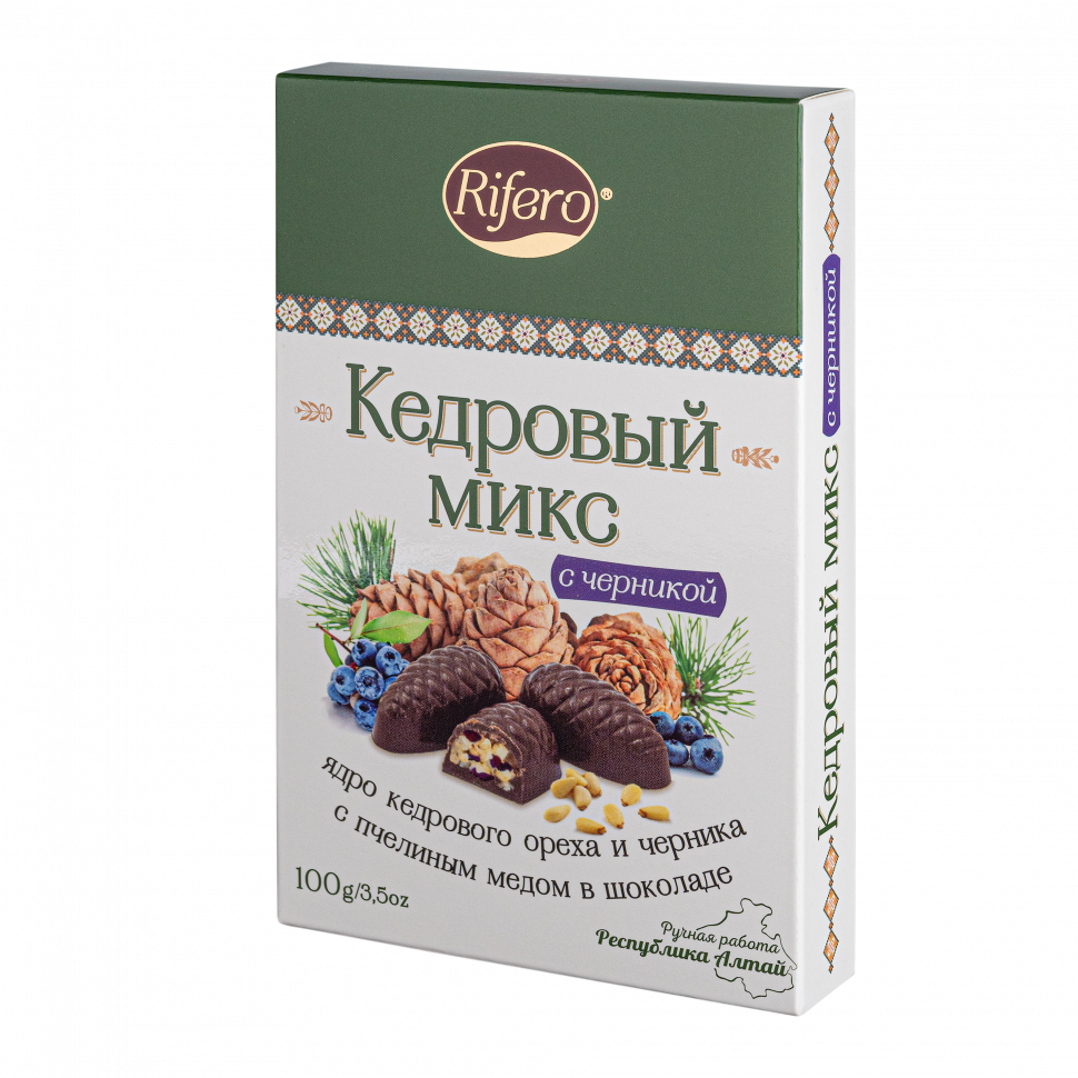  Риф и ко Конфеты "Кедровый микс ЧЕРНИКА" 100г       в Королёве