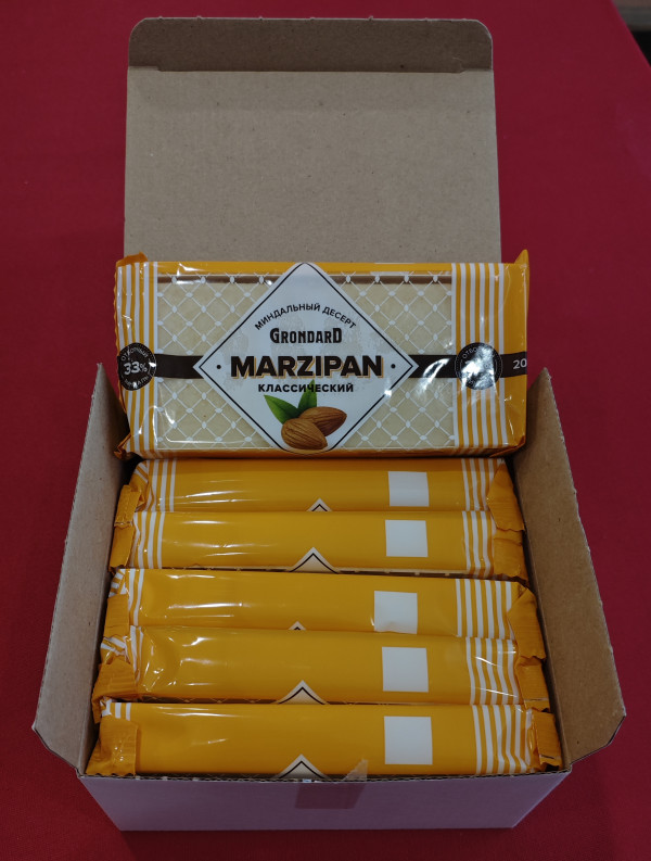 №1 TM Grondard      (11133) Марципан 33%, (блок 6 шт по 200г)             в Королёве