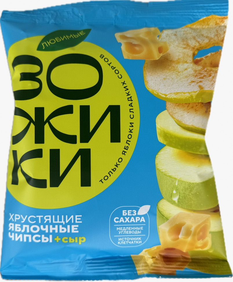  Зожики Яблочные чипсы с сыром, 25г  в Королёве