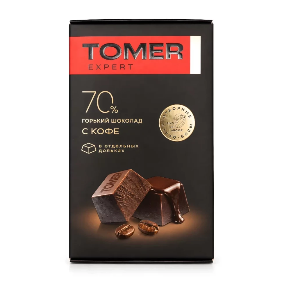  Фабрика Томер  Горький (70%) шоколад с КОФЕ, 90г  в Королёве